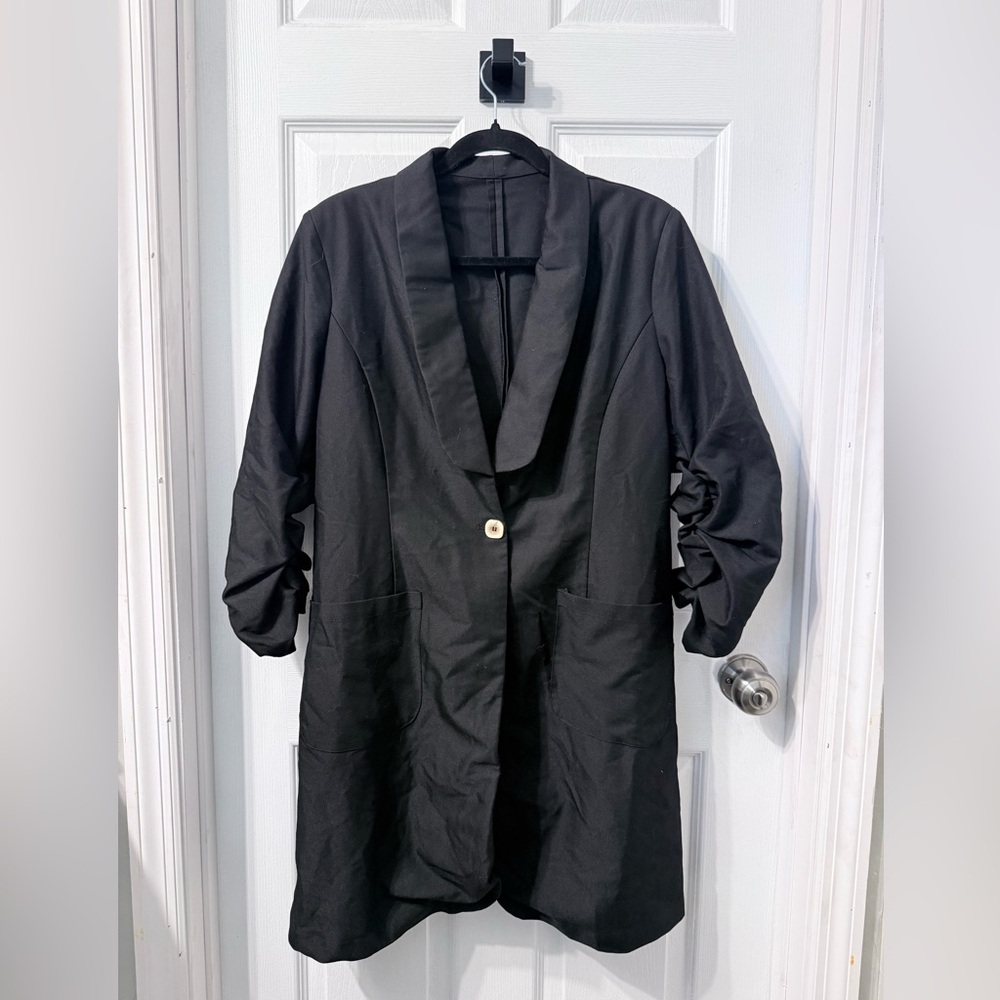 Long Line Women’s Black Women's Blazer Coat